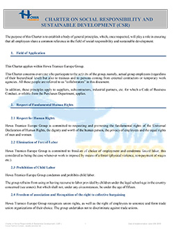 Howa tramico - Code de conduite et Charte CSE